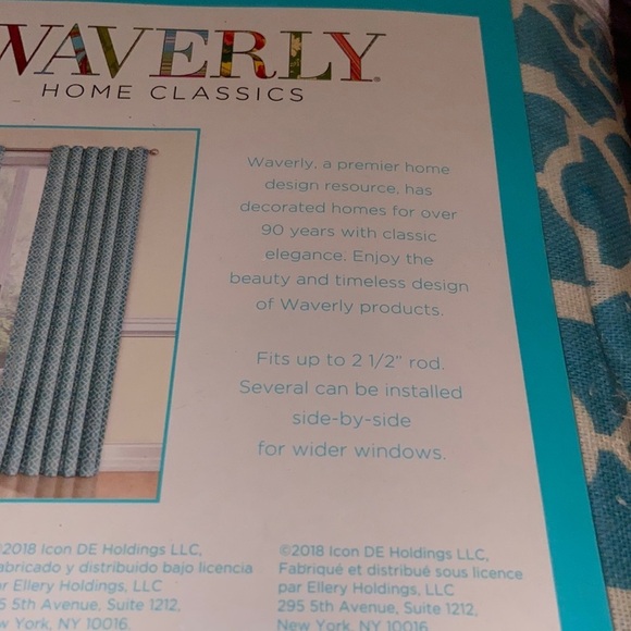 Waverly Home Classic Lovely Lattice Teal and White Rod Pocket Panel - Picture 3 of 4